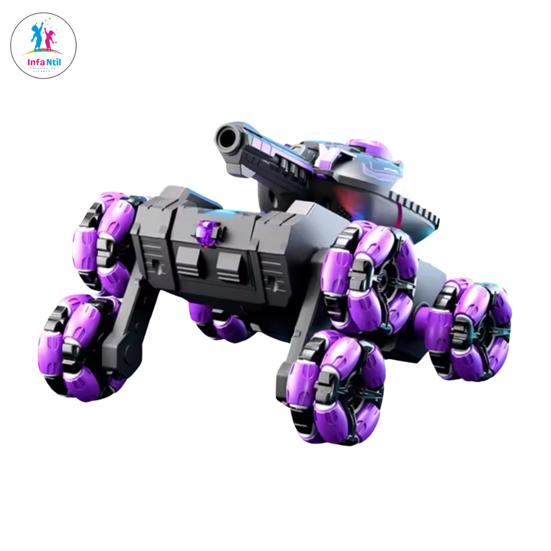 Tanque musical LED de 6 ruedas