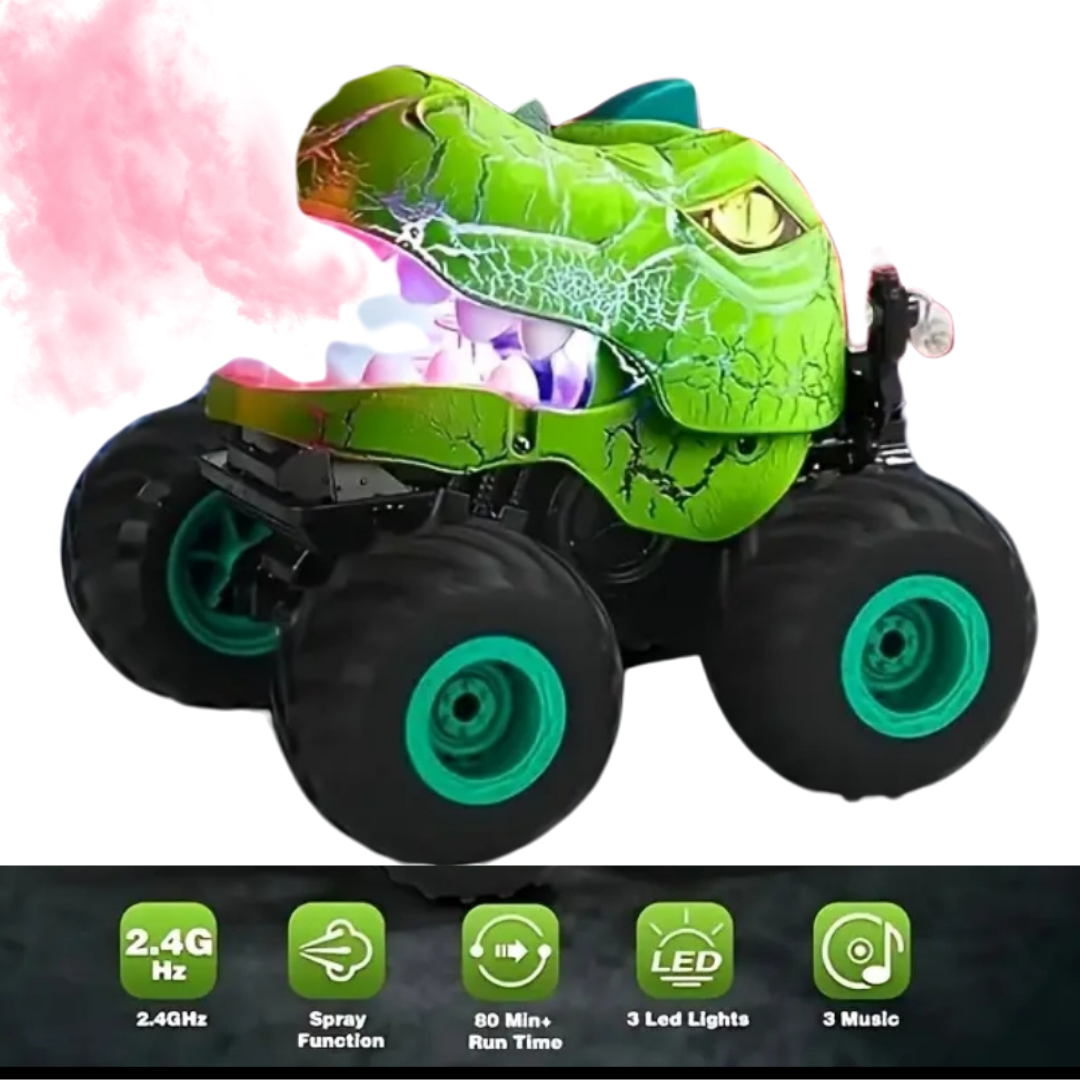Coche teledirigido «Dinosaurio» con humo y luces - Imagen 2