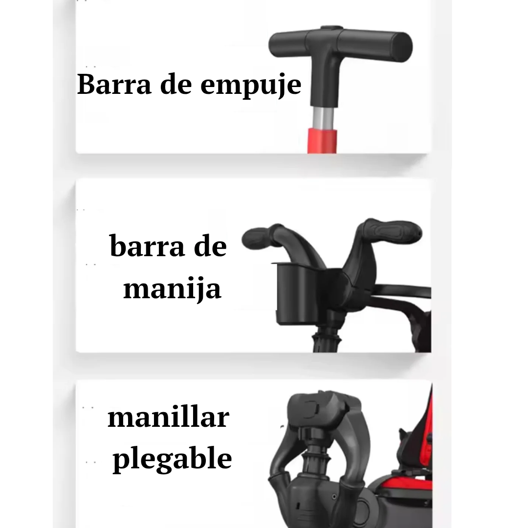 Triciclo multifuncional para niños y bebés - Imagen 10