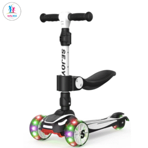 Patinete de tres ruedas con luces LED intermitentes 3 en 1