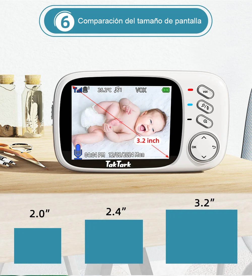 Monitor de bebé inalámbrico con video - Imagen 7