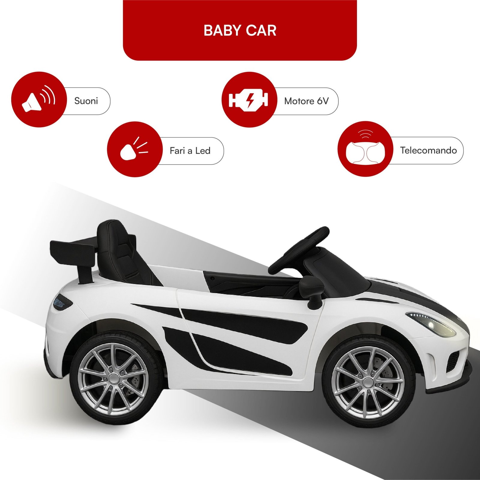 Coche eléctrico infantil con control remoto para niños de 1 a 4 años - Imagen 5