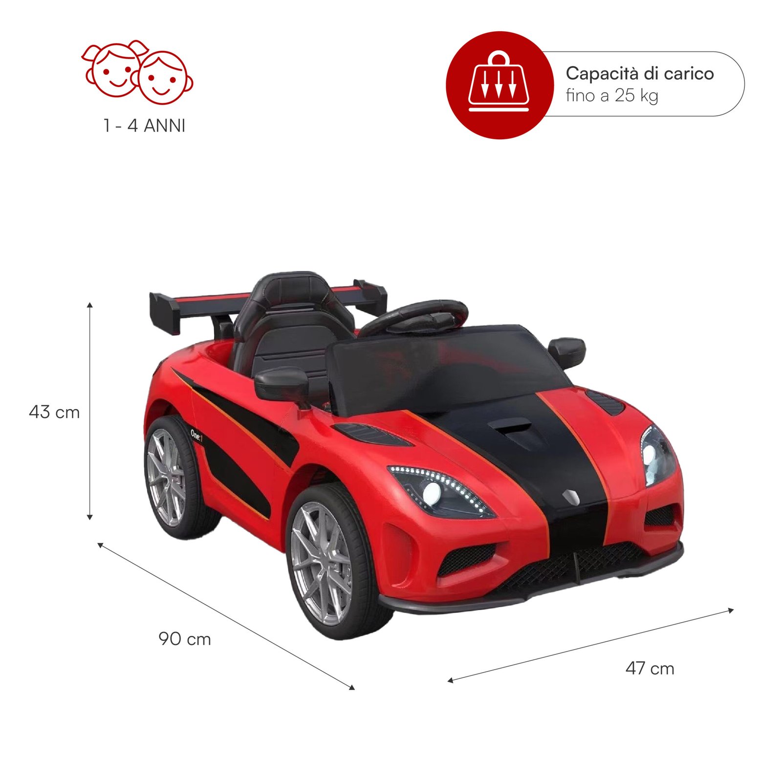 Coche eléctrico infantil con control remoto para niños de 1 a 4 años - Imagen 15