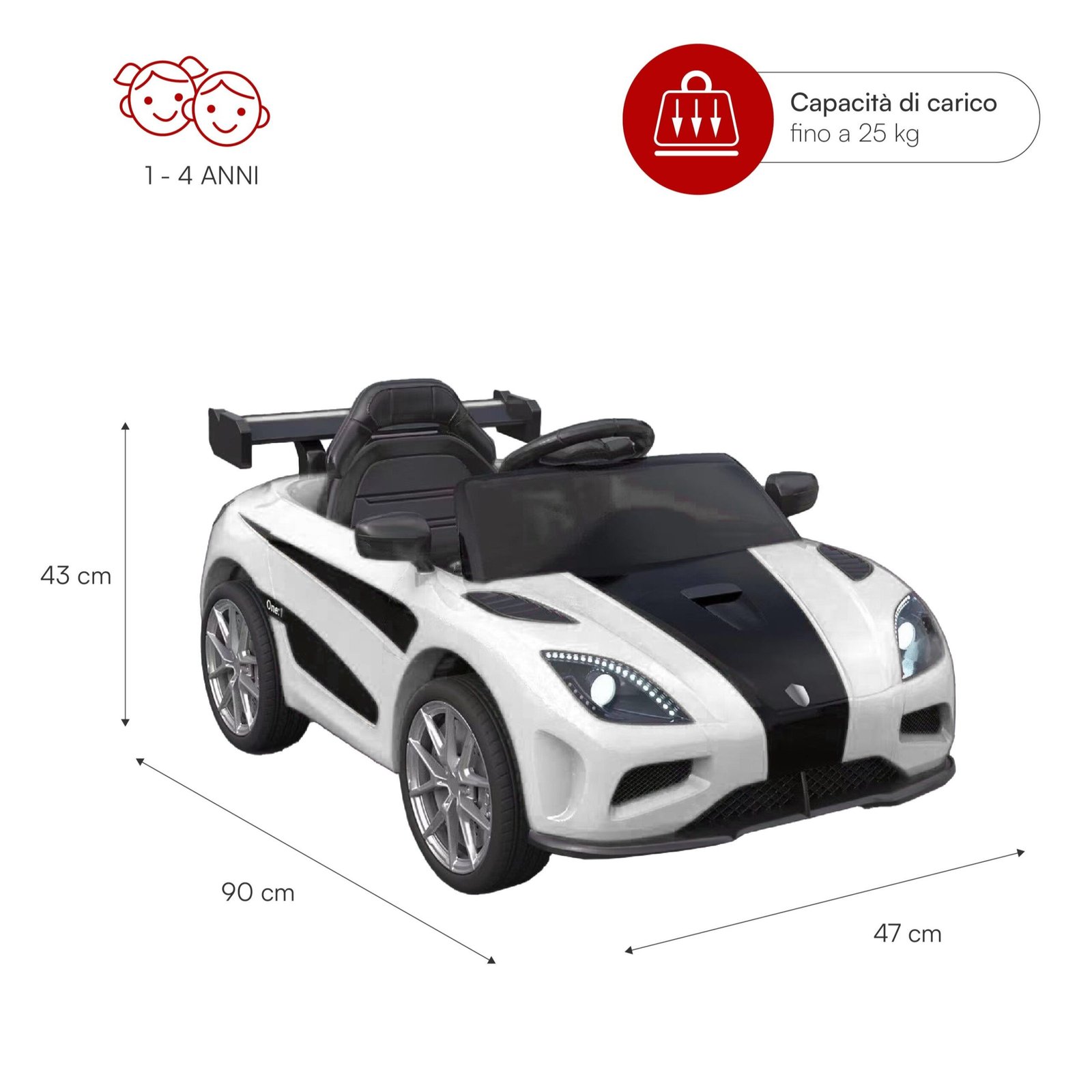 Coche eléctrico infantil con control remoto para niños de 1 a 4 años - Imagen 3