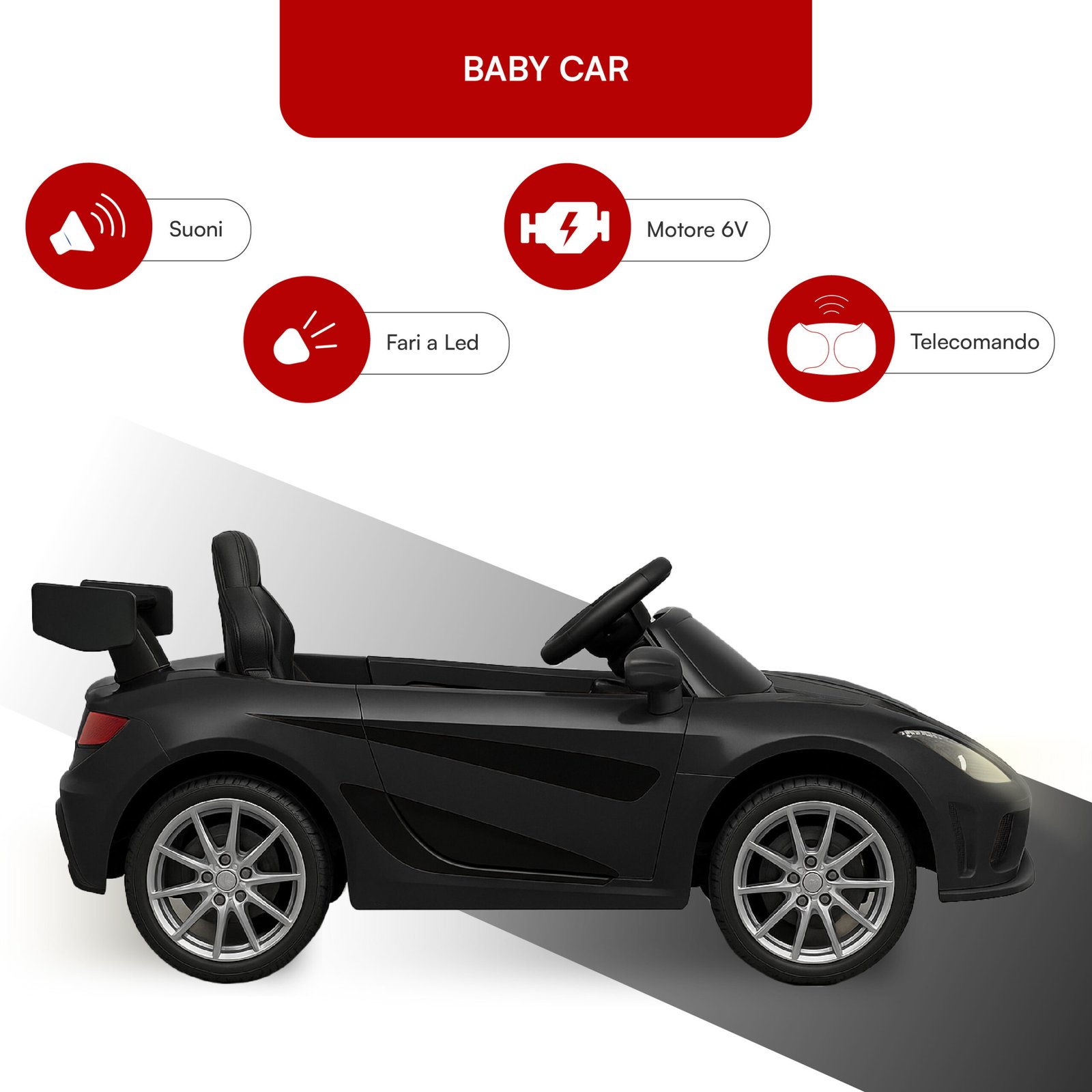 Coche eléctrico infantil con control remoto para niños de 1 a 4 años - Imagen 11