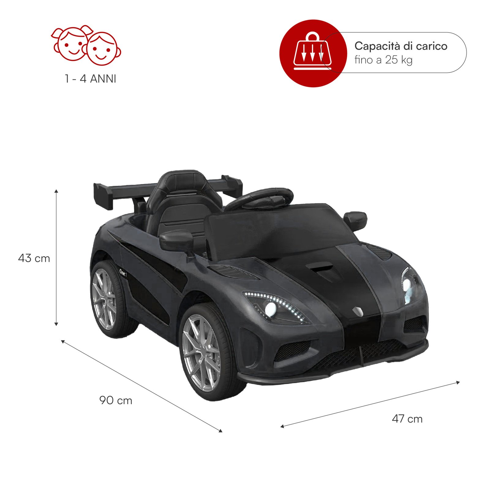 Coche eléctrico infantil con control remoto para niños de 1 a 4 años - Imagen 10